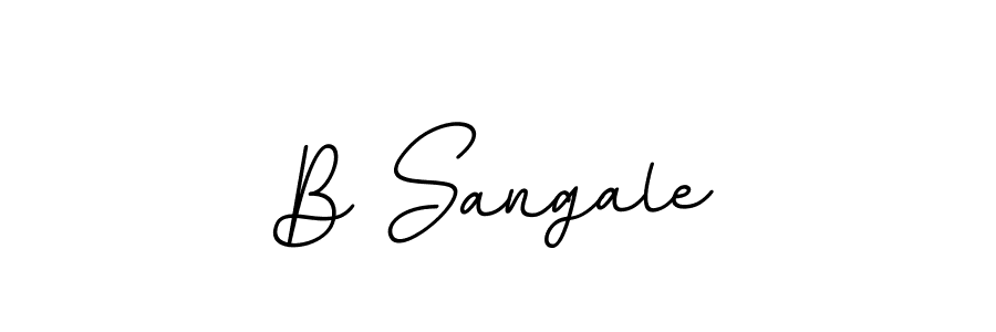 Create a beautiful signature design for name B Sangale. With this signature (BallpointsItalic-DORy9) fonts, you can make a handwritten signature for free. B Sangale signature style 11 images and pictures png
