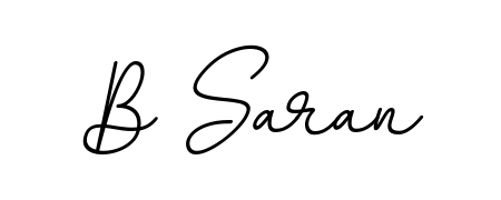 Designed for modern professionals: B Saran name signature crafted with BallpointsItalic-DORy9 script. Ready for digital PDF workflows. B Saran signature style 11 images and pictures png