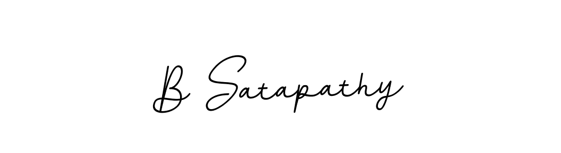 How to make B Satapathy name signature. Use BallpointsItalic-DORy9 style for creating short signs online. This is the latest handwritten sign. B Satapathy signature style 11 images and pictures png
