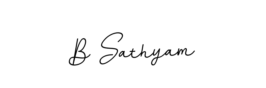 How to make B Sathyam signature? BallpointsItalic-DORy9 is a professional autograph style. Create handwritten signature for B Sathyam name. B Sathyam signature style 11 images and pictures png