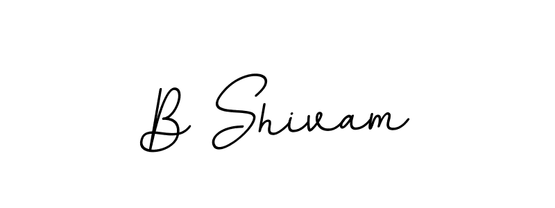 Create a beautiful signature design for name B Shivam. With this signature (BallpointsItalic-DORy9) fonts, you can make a handwritten signature for free. B Shivam signature style 11 images and pictures png