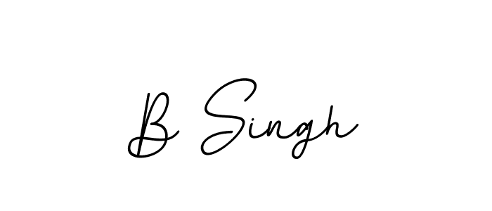 You should practise on your own different ways (BallpointsItalic-DORy9) to write your name (B Singh) in signature. don't let someone else do it for you. B Singh signature style 11 images and pictures png