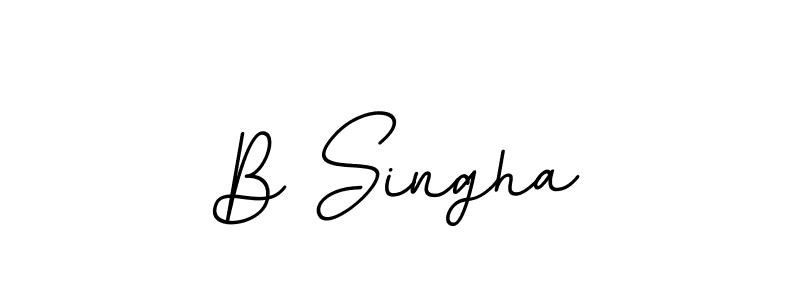 How to make B Singha name signature. Use BallpointsItalic-DORy9 style for creating short signs online. This is the latest handwritten sign. B Singha signature style 11 images and pictures png