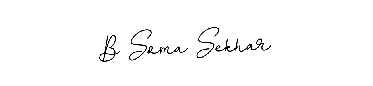 The best way (BallpointsItalic-DORy9) to make a short signature is to pick only two or three words in your name. The name B Soma Sekhar include a total of six letters. For converting this name. B Soma Sekhar signature style 11 images and pictures png