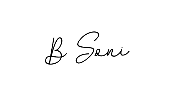 B Soni stylish signature style. Best Handwritten Sign (BallpointsItalic-DORy9) for my name. Handwritten Signature Collection Ideas for my name B Soni. B Soni signature style 11 images and pictures png