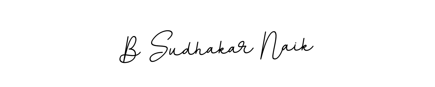 Design your own signature with our free online signature maker. With this signature software, you can create a handwritten (BallpointsItalic-DORy9) signature for name B Sudhakar Naik. B Sudhakar Naik signature style 11 images and pictures png