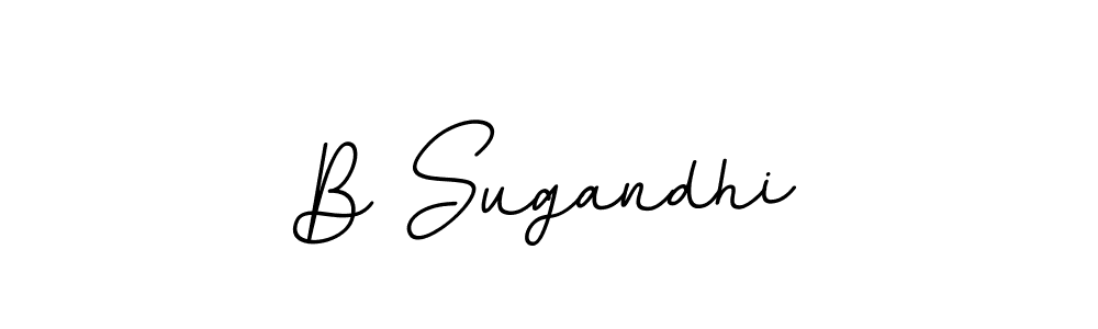 The best way (BallpointsItalic-DORy9) to make a short signature is to pick only two or three words in your name. The name B Sugandhi include a total of six letters. For converting this name. B Sugandhi signature style 11 images and pictures png