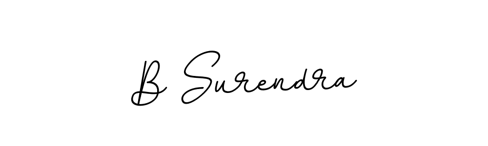 This is the best signature style for the B Surendra name. Also you like these signature font (BallpointsItalic-DORy9). Mix name signature. B Surendra signature style 11 images and pictures png