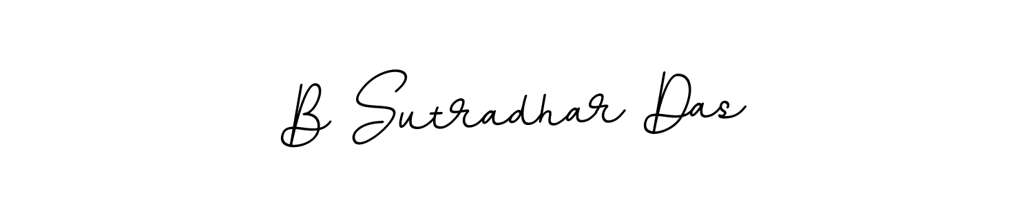 Create a beautiful signature design for name B Sutradhar Das. With this signature (BallpointsItalic-DORy9) fonts, you can make a handwritten signature for free. B Sutradhar Das signature style 11 images and pictures png