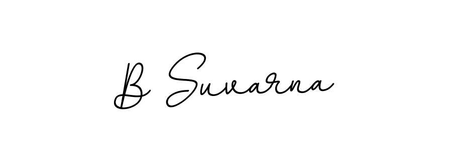 Use a signature maker to create a handwritten signature online. With this signature software, you can design (BallpointsItalic-DORy9) your own signature for name B Suvarna. B Suvarna signature style 11 images and pictures png