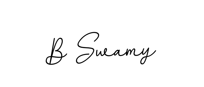 You should practise on your own different ways (BallpointsItalic-DORy9) to write your name (B Swamy) in signature. don't let someone else do it for you. B Swamy signature style 11 images and pictures png