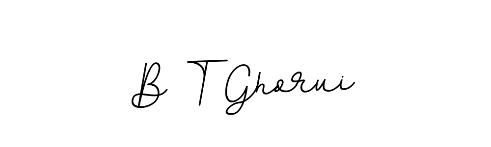 Make a beautiful signature design for name B T Ghorui. With this signature (BallpointsItalic-DORy9) style, you can create a handwritten signature for free. B T Ghorui signature style 11 images and pictures png