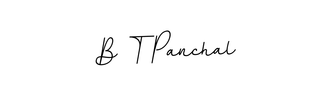 Design your own signature with our free online signature maker. With this signature software, you can create a handwritten (BallpointsItalic-DORy9) signature for name B T Panchal. B T Panchal signature style 11 images and pictures png