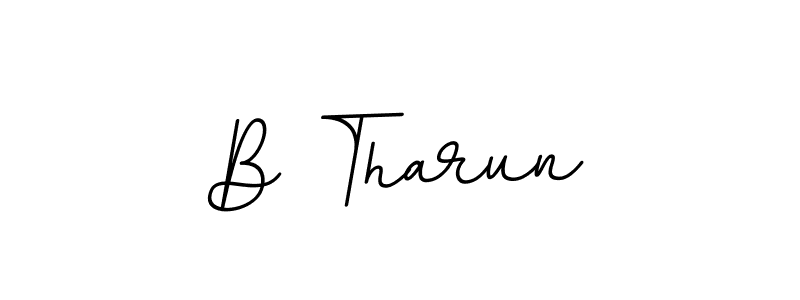 How to make B Tharun name signature. Use BallpointsItalic-DORy9 style for creating short signs online. This is the latest handwritten sign. B Tharun signature style 11 images and pictures png