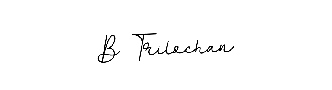 You should practise on your own different ways (BallpointsItalic-DORy9) to write your name (B Trilochan) in signature. don't let someone else do it for you. B Trilochan signature style 11 images and pictures png