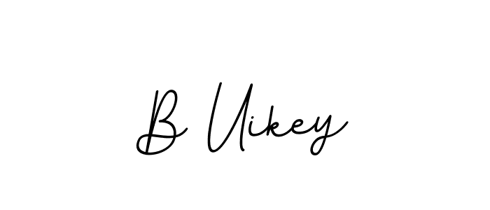 Make a beautiful signature design for name B Uikey. With this signature (BallpointsItalic-DORy9) style, you can create a handwritten signature for free. B Uikey signature style 11 images and pictures png