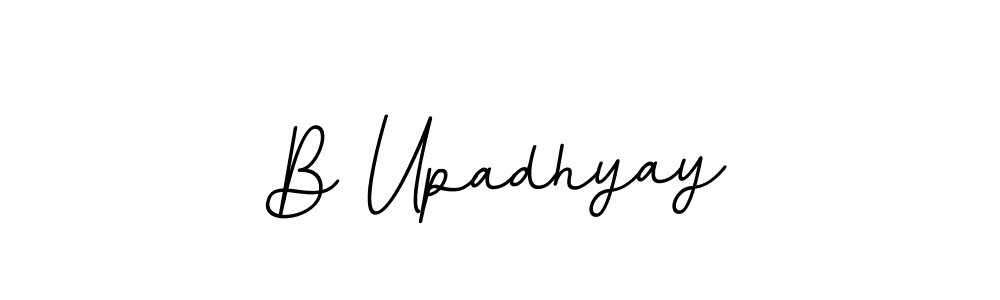 Make a beautiful signature design for name B Upadhyay. With this signature (BallpointsItalic-DORy9) style, you can create a handwritten signature for free. B Upadhyay signature style 11 images and pictures png