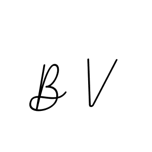 The best way (BallpointsItalic-DORy9) to make a short signature is to pick only two or three words in your name. The name B V include a total of six letters. For converting this name. B V signature style 11 images and pictures png