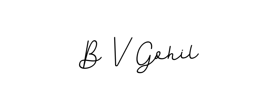 Here are the top 10 professional signature styles for the name B V Gohil. These are the best autograph styles you can use for your name. B V Gohil signature style 11 images and pictures png