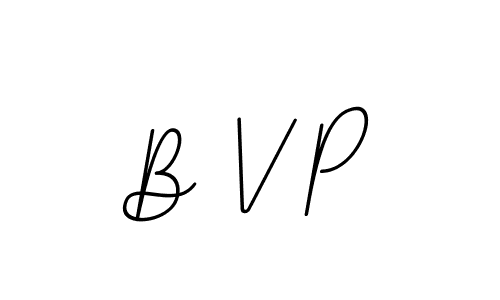 The best way (BallpointsItalic-DORy9) to make a short signature is to pick only two or three words in your name. The name B V P include a total of six letters. For converting this name. B V P signature style 11 images and pictures png