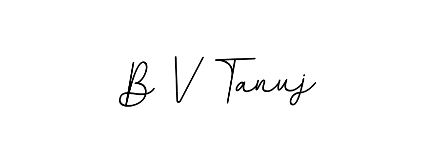 Use a signature maker to create a handwritten signature online. With this signature software, you can design (BallpointsItalic-DORy9) your own signature for name B V Tanuj. B V Tanuj signature style 11 images and pictures png