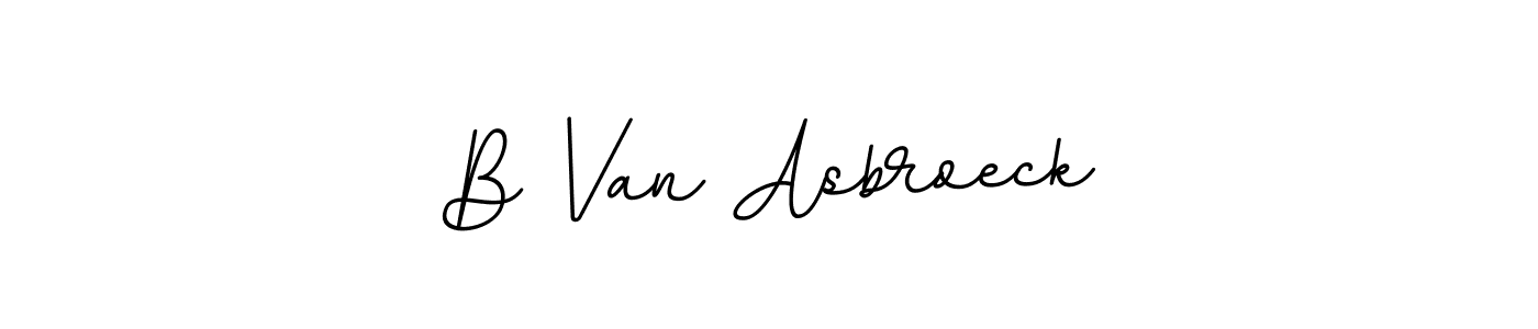 Design your own signature with our free online signature maker. With this signature software, you can create a handwritten (BallpointsItalic-DORy9) signature for name B Van Asbroeck. B Van Asbroeck signature style 11 images and pictures png