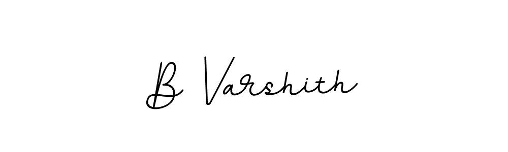 Create a beautiful signature design for name B Varshith. With this signature (BallpointsItalic-DORy9) fonts, you can make a handwritten signature for free. B Varshith signature style 11 images and pictures png