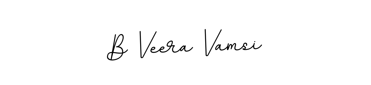 Design your own signature with our free online signature maker. With this signature software, you can create a handwritten (BallpointsItalic-DORy9) signature for name B Veera Vamsi. B Veera Vamsi signature style 11 images and pictures png