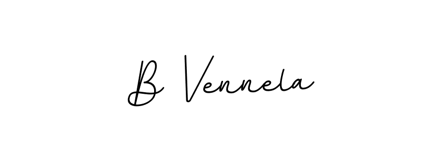 You should practise on your own different ways (BallpointsItalic-DORy9) to write your name (B Vennela) in signature. don't let someone else do it for you. B Vennela signature style 11 images and pictures png