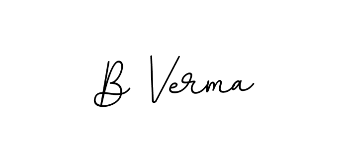 Design your own signature with our free online signature maker. With this signature software, you can create a handwritten (BallpointsItalic-DORy9) signature for name B Verma. B Verma signature style 11 images and pictures png