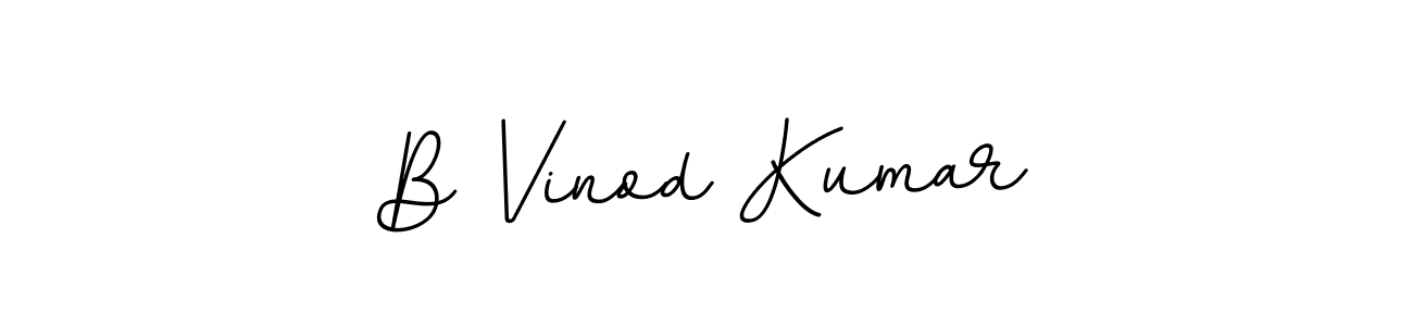 How to make B Vinod Kumar name signature. Use BallpointsItalic-DORy9 style for creating short signs online. This is the latest handwritten sign. B Vinod Kumar signature style 11 images and pictures png