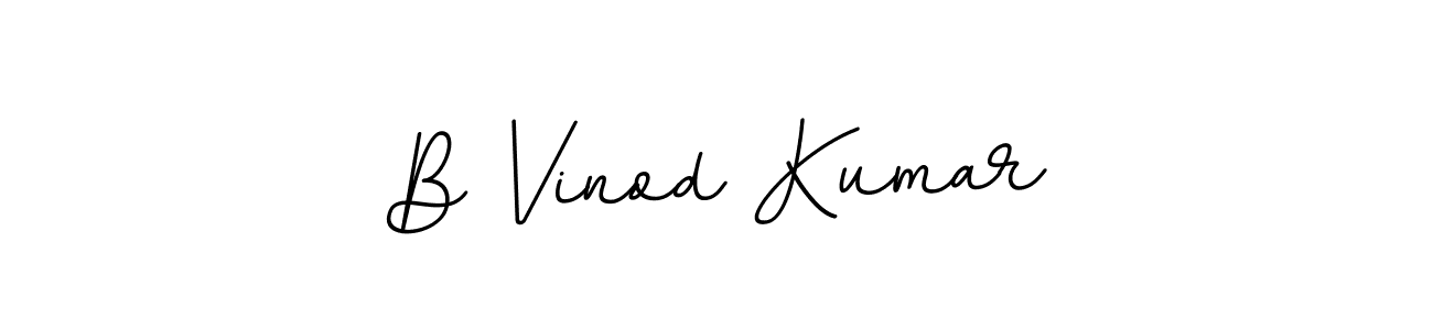 How to make B Vinod Kumar name signature. Use BallpointsItalic-DORy9 style for creating short signs online. This is the latest handwritten sign. B Vinod Kumar signature style 11 images and pictures png