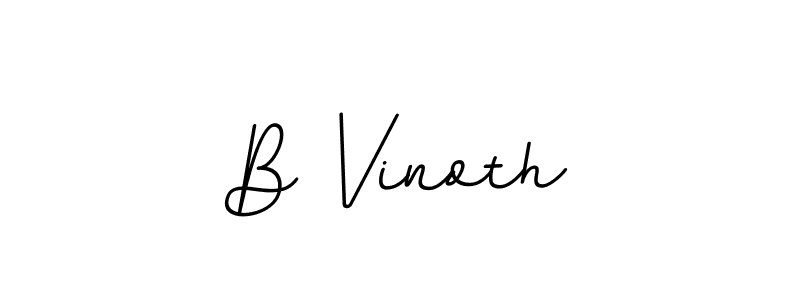 Also we have B Vinoth name is the best signature style. Create professional handwritten signature collection using BallpointsItalic-DORy9 autograph style. B Vinoth signature style 11 images and pictures png