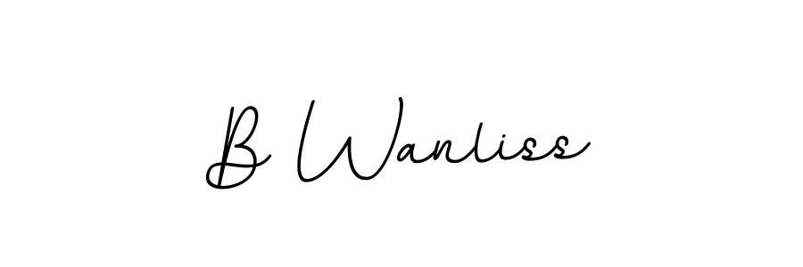 Also we have B Wanliss name is the best signature style. Create professional handwritten signature collection using BallpointsItalic-DORy9 autograph style. B Wanliss signature style 11 images and pictures png