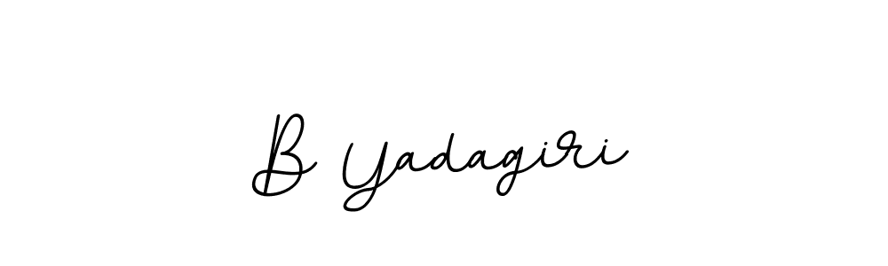 Make a beautiful signature design for name B Yadagiri. With this signature (BallpointsItalic-DORy9) style, you can create a handwritten signature for free. B Yadagiri signature style 11 images and pictures png