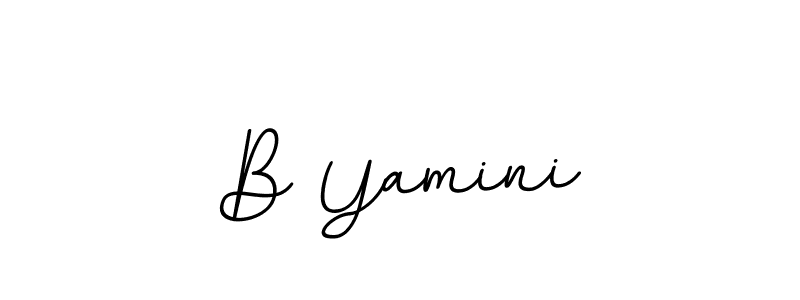 Use a signature maker to create a handwritten signature online. With this signature software, you can design (BallpointsItalic-DORy9) your own signature for name B Yamini. B Yamini signature style 11 images and pictures png