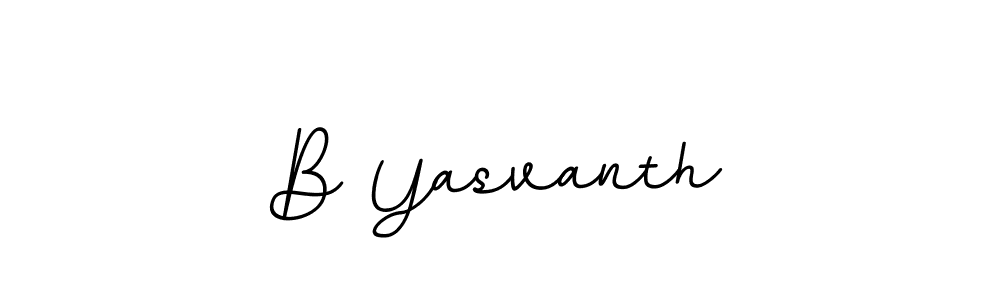 Use a signature maker to create a handwritten signature online. With this signature software, you can design (BallpointsItalic-DORy9) your own signature for name B Yasvanth. B Yasvanth signature style 11 images and pictures png