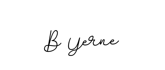 Create a beautiful signature design for name B Yerne. With this signature (BallpointsItalic-DORy9) fonts, you can make a handwritten signature for free. B Yerne signature style 11 images and pictures png