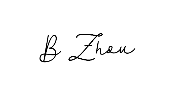 Create a beautiful signature design for name B Zhou. With this signature (BallpointsItalic-DORy9) fonts, you can make a handwritten signature for free. B Zhou signature style 11 images and pictures png