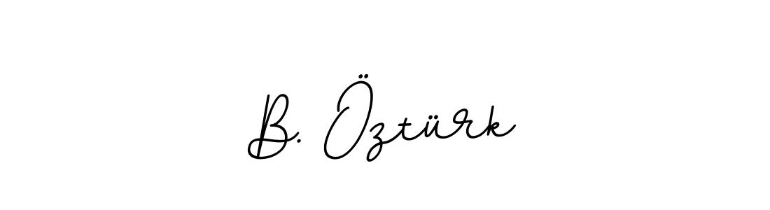 How to make B. Öztürk name signature. Use BallpointsItalic-DORy9 style for creating short signs online. This is the latest handwritten sign. B. Öztürk signature style 11 images and pictures png