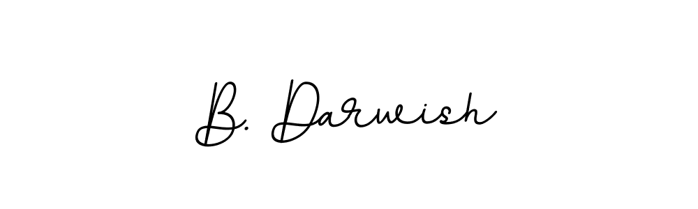 How to make B. Darwish name signature. Use BallpointsItalic-DORy9 style for creating short signs online. This is the latest handwritten sign. B. Darwish signature style 11 images and pictures png