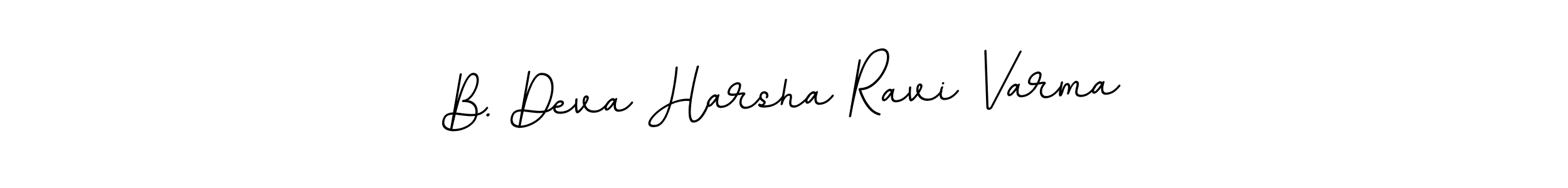 Make a beautiful signature design for name B. Deva Harsha Ravi Varma. With this signature (BallpointsItalic-DORy9) style, you can create a handwritten signature for free. B. Deva Harsha Ravi Varma signature style 11 images and pictures png