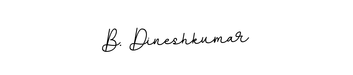 Use a signature maker to create a handwritten signature online. With this signature software, you can design (BallpointsItalic-DORy9) your own signature for name B. Dineshkumar. B. Dineshkumar signature style 11 images and pictures png