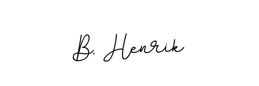 How to make B. Henrik name signature. Use BallpointsItalic-DORy9 style for creating short signs online. This is the latest handwritten sign. B. Henrik signature style 11 images and pictures png