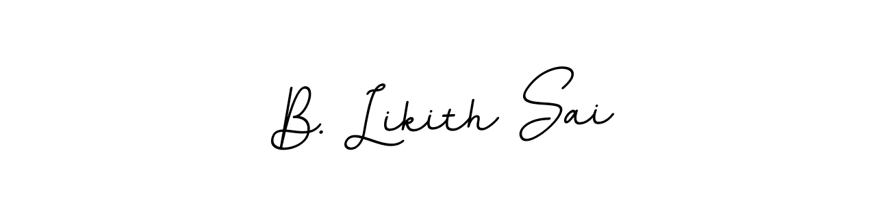 Create a beautiful signature design for name B. Likith Sai. With this signature (BallpointsItalic-DORy9) fonts, you can make a handwritten signature for free. B. Likith Sai signature style 11 images and pictures png