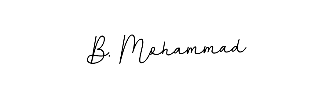 How to make B. Mohammad name signature. Use BallpointsItalic-DORy9 style for creating short signs online. This is the latest handwritten sign. B. Mohammad signature style 11 images and pictures png