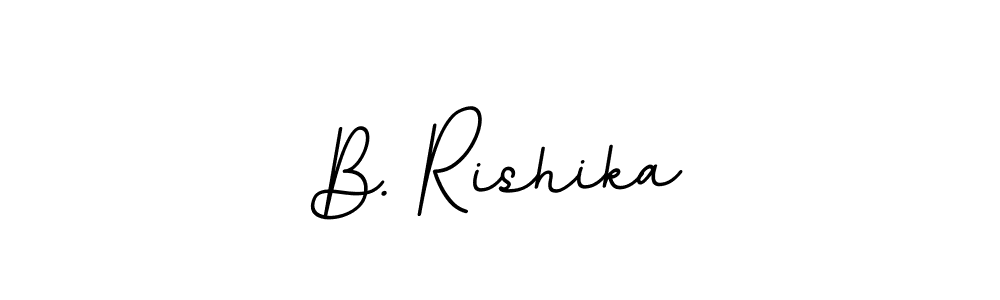 You should practise on your own different ways (BallpointsItalic-DORy9) to write your name (B. Rishika) in signature. don't let someone else do it for you. B. Rishika signature style 11 images and pictures png