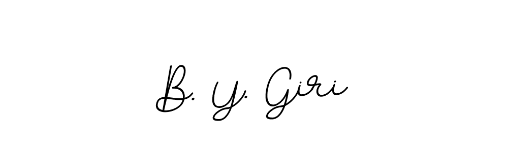 Use a signature maker to create a handwritten signature online. With this signature software, you can design (BallpointsItalic-DORy9) your own signature for name B. Y. Giri. B. Y. Giri signature style 11 images and pictures png