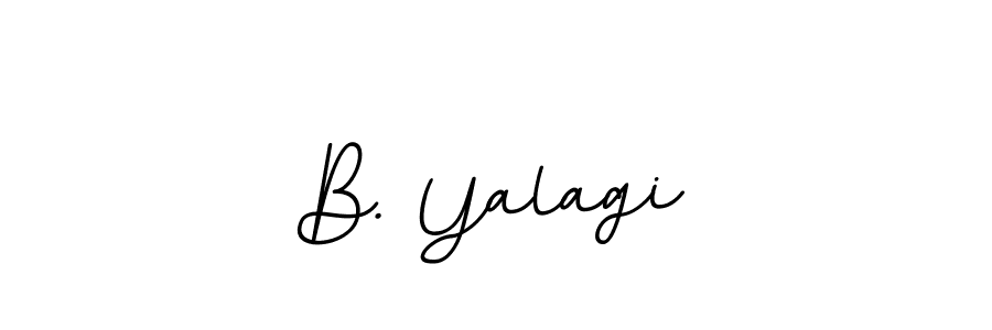 Make a beautiful signature design for name B. Yalagi. With this signature (BallpointsItalic-DORy9) style, you can create a handwritten signature for free. B. Yalagi signature style 11 images and pictures png