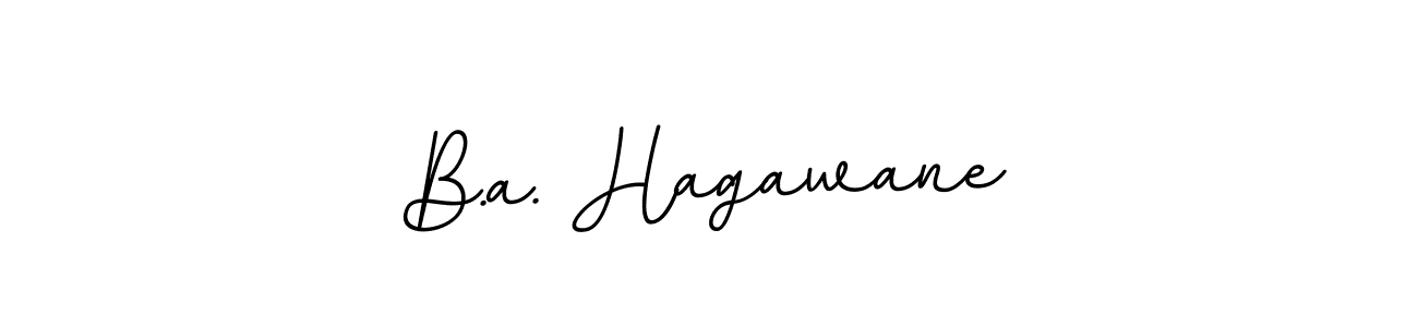 Create a beautiful signature design for name B.a. Hagawane. With this signature (BallpointsItalic-DORy9) fonts, you can make a handwritten signature for free. B.a. Hagawane signature style 11 images and pictures png